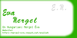 eva mergel business card